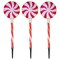Northlight LED Lighted Peppermint Swirl Candy Outdoor Christmas Pathway Markers - 26" - Set of 3
